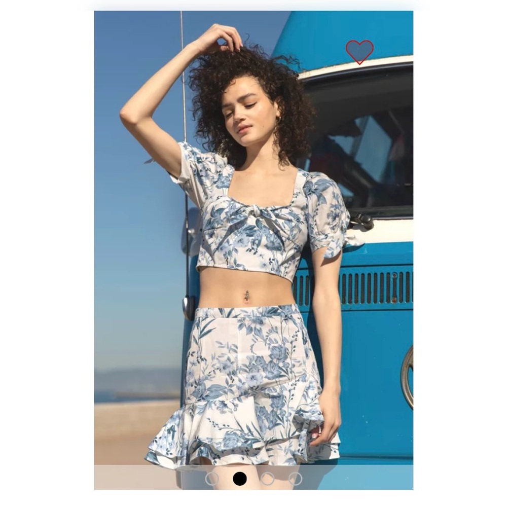 Floral Blue Skirt